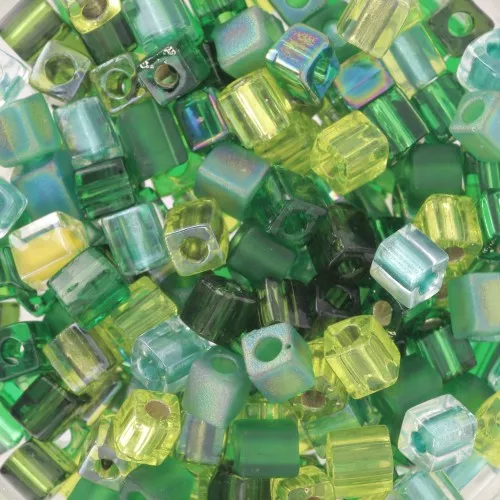Cubetti mix Miyuki 4 mm SB-MIX-12 - Ever Green x10g
