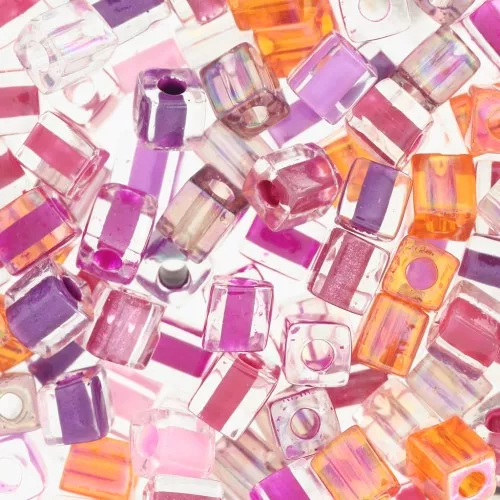 Cubetti mix Miyuki 4 mm e 3 mm SB-MIX-16 - Watermelon Sunrise x10g