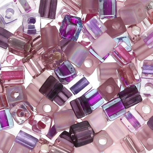 Cubetti mix Miyuki 4 mm e 3 mm SB-MIX-21 - Passiflora x10g