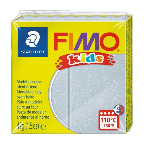 Pasta Fimo Kids 42gr Argento Paillettes (n°812)