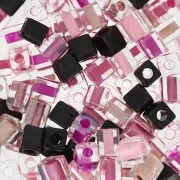 Rosa - Cubetti mix Miyuki 4 mm SB-MIX-30 - Sera elegante x10g Cubetti mix Miyuki 4 mm SB-MIX-30 - Sera elegante x10g