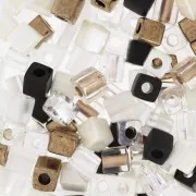 Bianco - Cubetti mix Miyuki 4 mm SB-MIX-32 - Granito x10g Cubetti mix Miyuki 4 mm SB-MIX-32 - Granito x10g