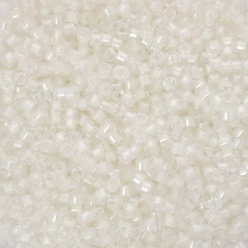 Miyuki Delica 11/0 DB1701 - Pearl Lined Transparent Pale Beige AB x8g
