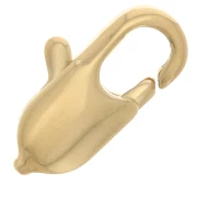 Chiusura a moschettone lunga 10 mm - placcata oro 3 micron x1