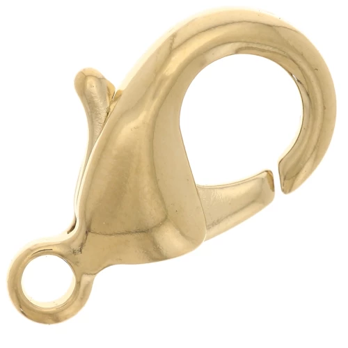 Moschettone da 15 mm - Placcato oro 3 micron x1