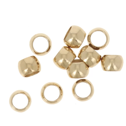 Schiaccini da 3,5 mm - Placcato oro 3 micron x4
