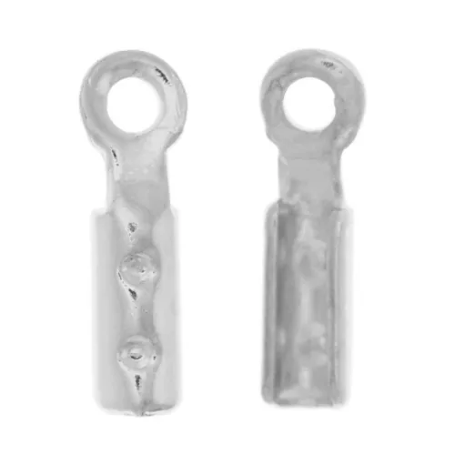 Mini pinze rotonde per lacci 0,9 mm - Placcatura argento fine x10