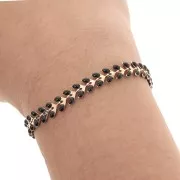 Catena a spina di pesce in resina epossidica 6,3 mm Dorato nero x 20 cm