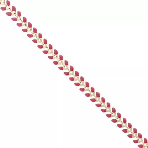 Catena a spina di pesce in resina epossidica 6,3 mm Rosso Dorato x 20 cm