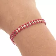 Catena a spina di pesce in resina epossidica 6,3 mm Rosso Dorato x 20 cm