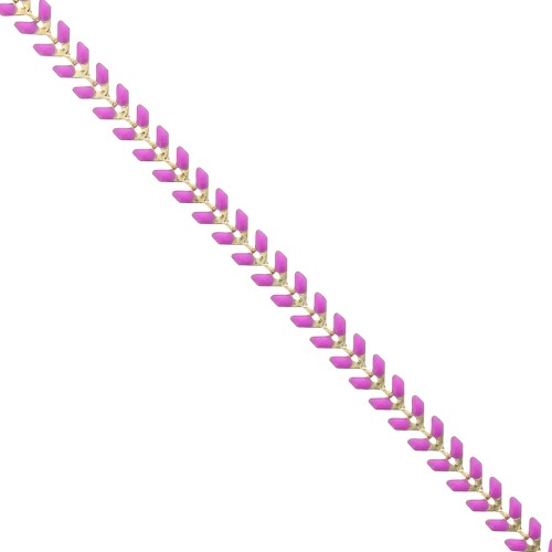 Catena a spina di pesce in resina epossidica 6,3 mm Rose Dorato x 20 cm