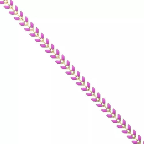 Catena a spina di pesce in resina epossidica 6,3 mm Rose Dorato x 20 cm