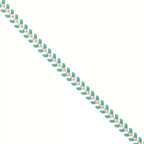 Catena a spina di pesce in resina epossidica 6,3 mm Dorato x 20 cm