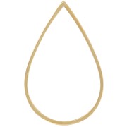 Anello di montaggio e goccia di tessitura 26x17 mm - acciaio inossidabile 304L Dorato x10