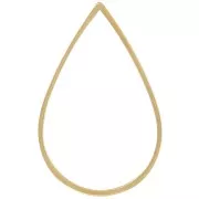 Anello di montaggio e goccia di tessitura 26x17 mm - acciaio inossidabile 304L Dorato x10