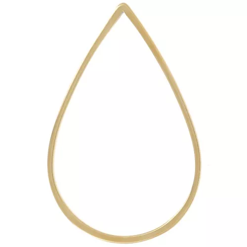 Anello di montaggio e goccia di tessitura 26x17 mm - acciaio inossidabile 304L Dorato x10