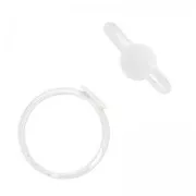 Base anello demi-jonc per incollare 8 mm Argento 925 x1