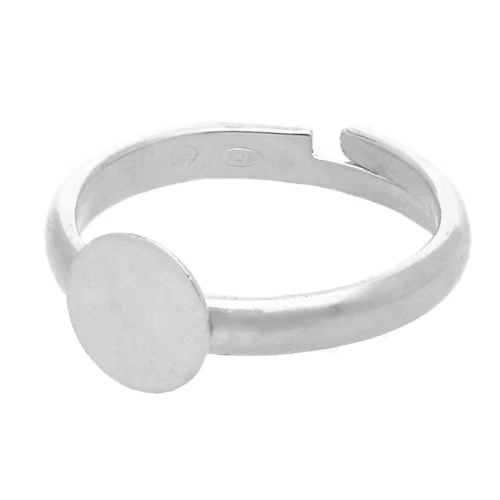 Base anello demi-jonc per incollare 8 mm Argento 925 x1
