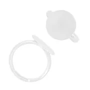 Base anello demi-jonc per incollare 14 mm Argento 925 x1