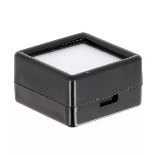 Scatola gemmologica da 29 mm per pietre semipreziose - Trasparente - Nero x1