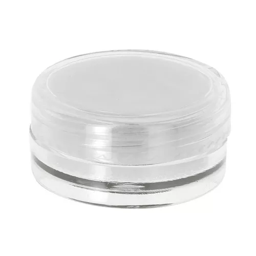 Scatola gemmologica rotonda da 30 mm per pietre semipreziose - Trasparente x1