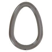 Pendente 48x34 mm 2 fori - pietra semipreziosa - Ematite x1