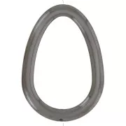 Pendente 48x34 mm 2 fori - pietra semipreziosa - Ematite x1