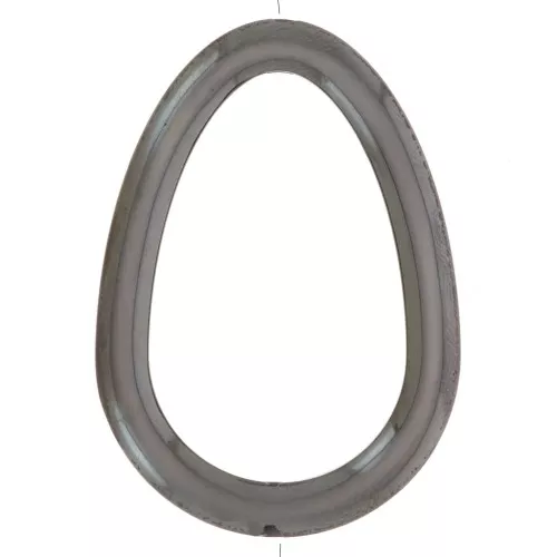 Pendente 48x34 mm 2 fori - pietra semipreziosa - Ematite x1