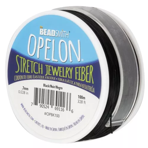 Filo fibra elastica Opelon 0,7 mm - Nero x100 m