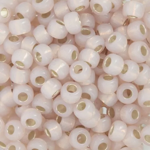 Rocaille Miyuki 6/0 579 - Dyed Blush Silver Lined Alabaster x8g