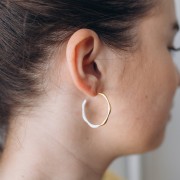 Cerchi aperti in resina epossidica 29 mm - Acciaio inossidabile 304L Dorato - Bianco x2