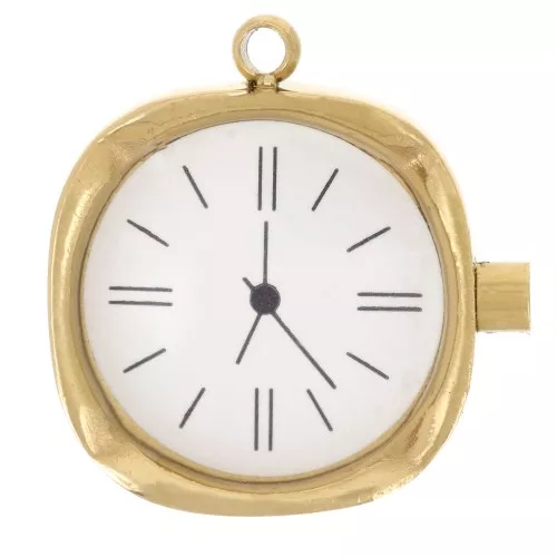 Ciondolo orologio da tasca da 17 mm - Acciaio inossidabile 304L Dorato x1