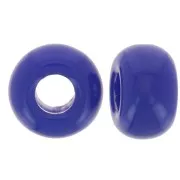 Blu elettrico - Perle in resina opaca a foro largo da 9,5 mm - blu duro x10 Perle in resina opaca a foro largo da 9,5 mm - blu duro x10