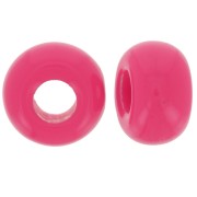 Perle in resina opaca a foro largo da 9,5 mm - Candy Pink x10|raw }}