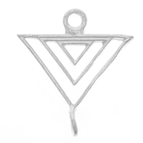 Distanziatore a triangoli 17x16 mm - Argento 925 x1