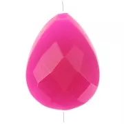 Goccia di perla con motivo etnico 14x10 mm pietra semipreziosa colorata Dorato rosa x1