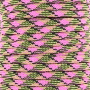 Paracord - Corda paracadute piatta da 4 mm - Rosa - Giallo - Verde x1m|raw }}