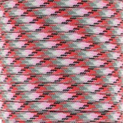 Paracord - Corda paracadute piatta da 4 mm - Rosa - Rosso - Grigio x1m|raw }}