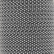 Paracord - Corda paracadute piatta da 4 mm - Nero - Bianco x1m