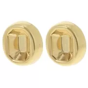 Clip orecchie per cabochon PureCrystal 4610 14x10 mm - Dorato con oro fino x2