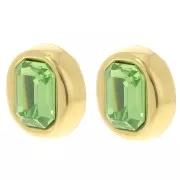 Clip orecchie per cabochon PureCrystal 4610 14x10 mm - Dorato con oro fino x2