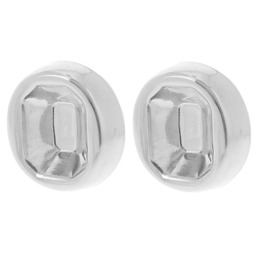 Clip orecchi per cabochon PureCrystal 4610 14x10 mm - Placcatura argento fine x2
