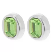 Clip orecchi per cabochon PureCrystal 4610 14x10 mm - Placcatura argento fine x2