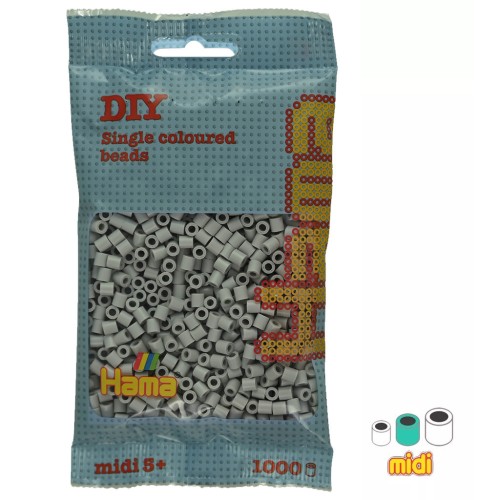 Perle da stiro Hama Midi 5 mm grigio nuvola (n°109) x 1000