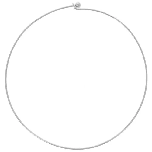 Girocollo da 1,7 mm con chiusura a sfera svitabile - rodio x14cm
