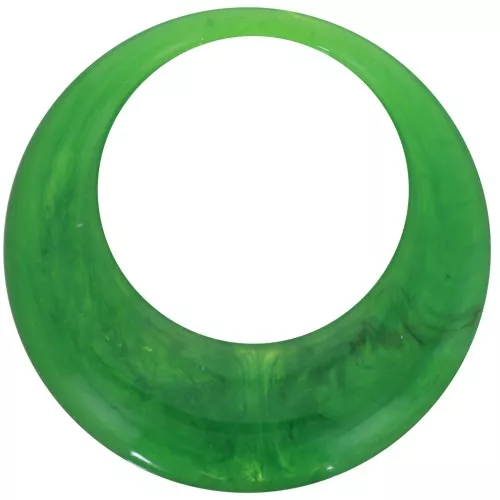 Pendente rotondo incavato in resina traslucida 44 mm - Verde marmorizzato x1