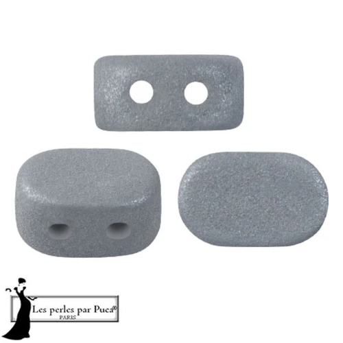 Perle di vetro Lipsi® di Puca® 4x6 mm - Vogue Grey Medium Mat x10g