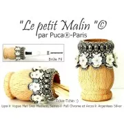 Perle di vetro Lipsi® di Puca® 4x6 mm - Vogue Stone Mat x10g