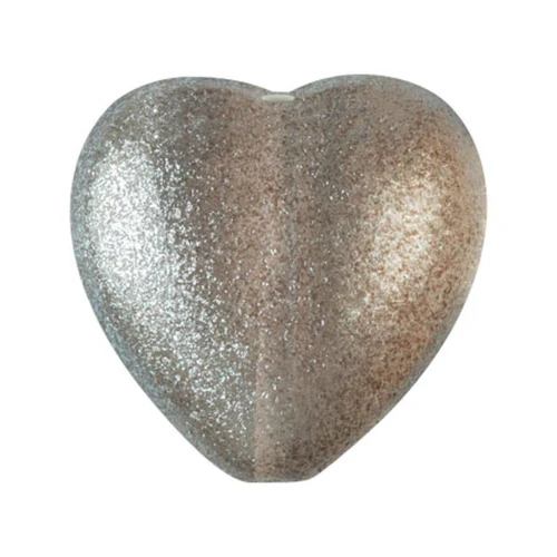 Perla di vetro a cuore 16x15 mm - Candy Light Mint x1