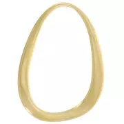 Pendenti asimmetrici cavi 34x24,5 mm - Acciaio inossidabile 304L Dorato x2